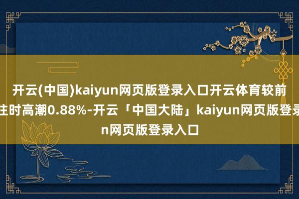 开云(中国)kaiyun网页版登录入口开云体育较前一交往时高潮0.88%-开云「中国大陆」kaiyun网页版登录入口