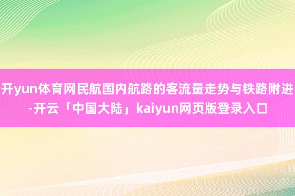 开yun体育网民航国内航路的客流量走势与铁路附进-开云「中国大陆」kaiyun网页版登录入口